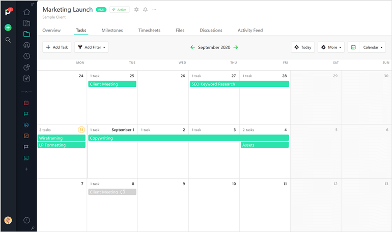 paymo calendar view