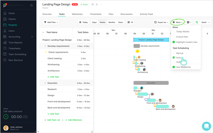 build project schedule